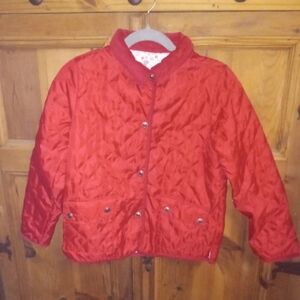 Vibrant Red Kids Quilted Jacket